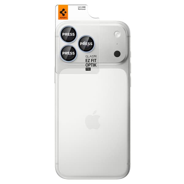 Spigen iPhone 18 Pro/18 Pro Max 2-PACK Linsskydd Optik Pro GLAS.tR 'Ez Fit'