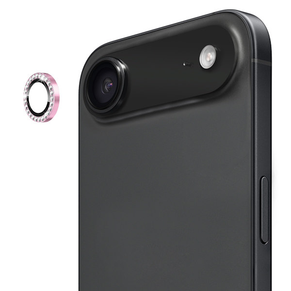 ENKAY iPhone Air Linsskydd Strass Rosa