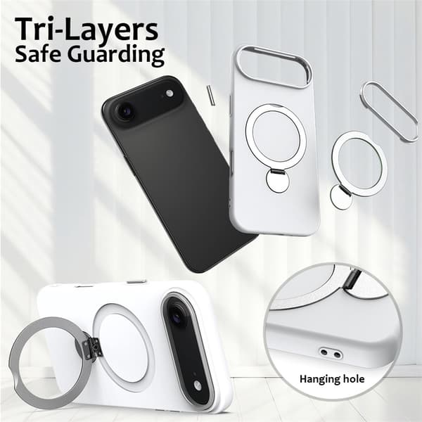 iPhone Air Skal MagSafe Kickstand Hybrid Vit