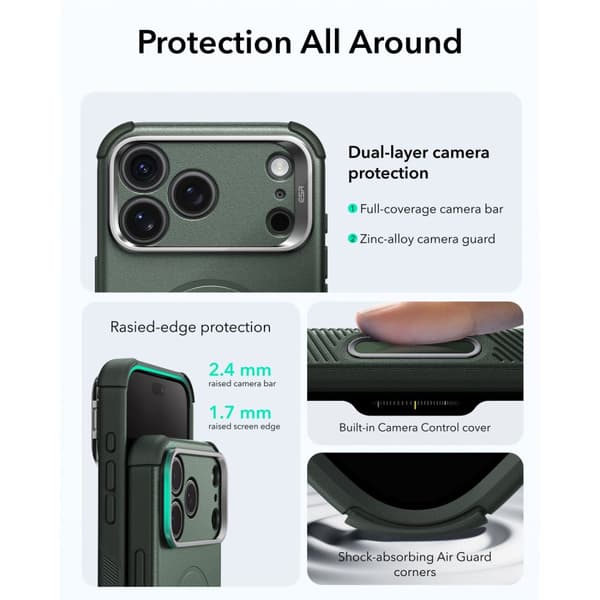 ESR iPhone 18 Pro Max/17 Pro Max Skal MagSafe Cyber Tough Kickstand