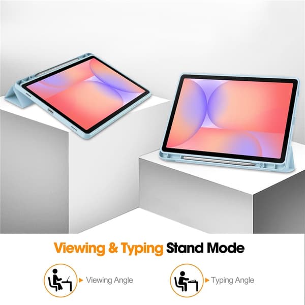 Samsung Galaxy Tab S10 Lite Fodral Tri-Fold Pennhållare Blå