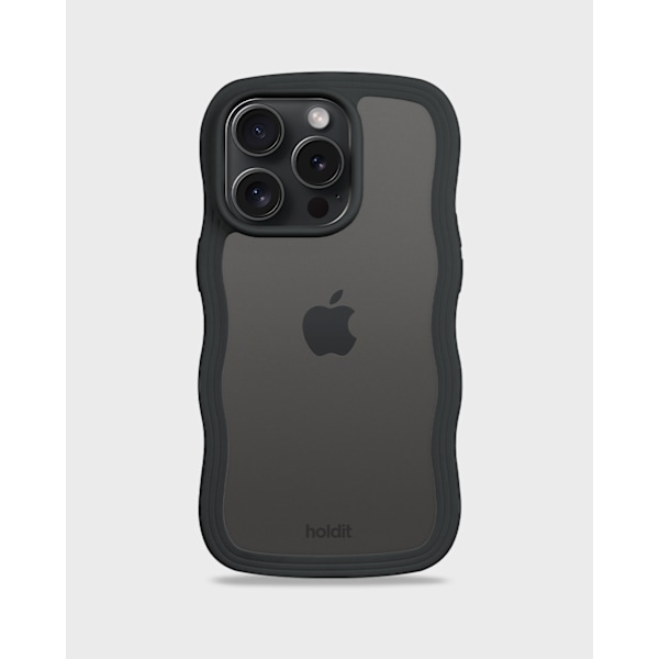 holdit iPhone 15 Pro Max Skal Wavy Svart/Transpare