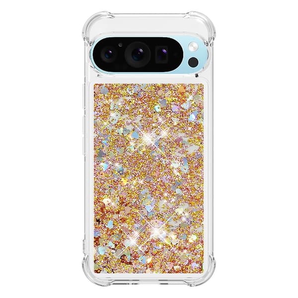 Google Pixel 10 / 10 Pro Skal Glitter Quicksand Guld
