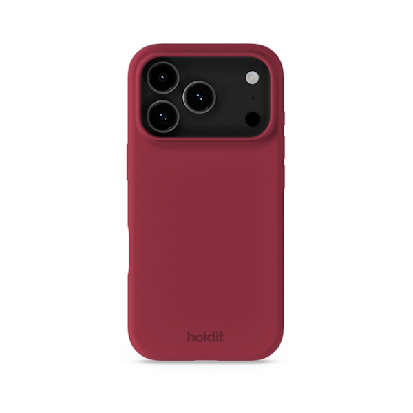 holdit iPhone 17 Pro Mobilskal Silikon Red Velvet