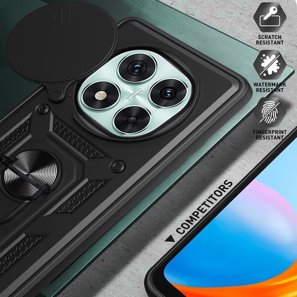 Xiaomi Redmi Note 14 Pro 5G Skal CamShield Hybrid Ring Silver