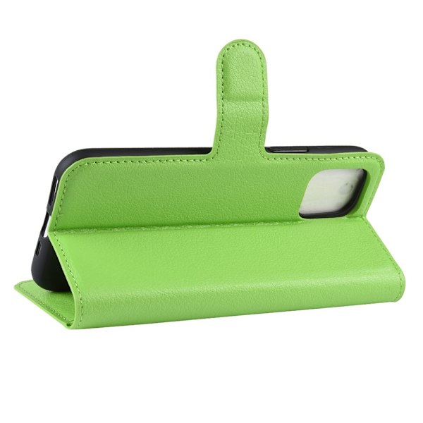 iPhone 11 Pro - Litchi Plånboksfodral - Grön Green Grön