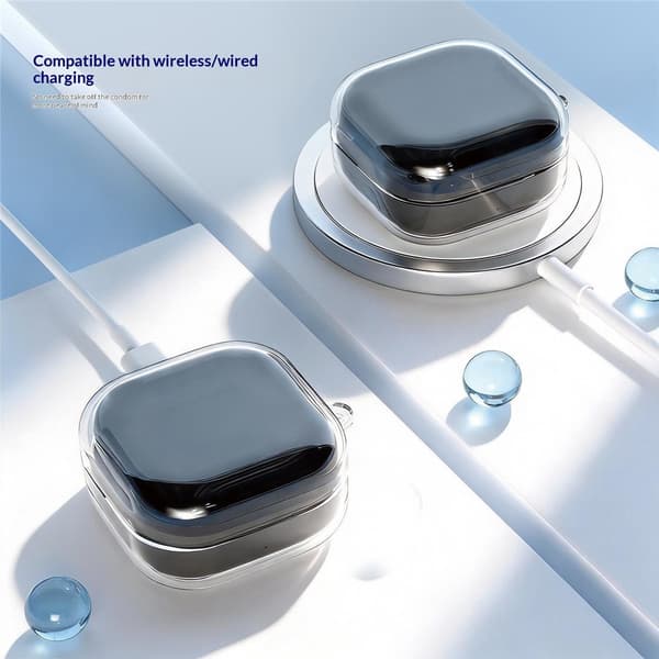 Galaxy Buds 4/4 Pro Skal Med Karbinhake TPU Transparent