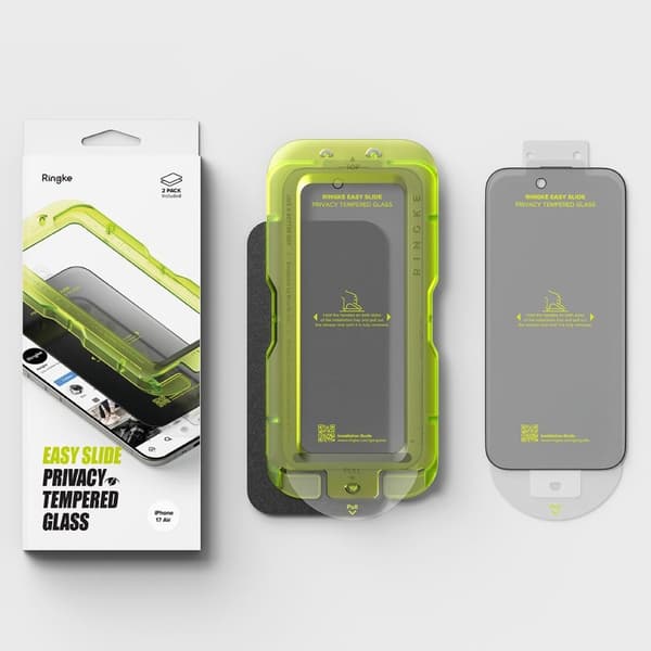 Ringke iPhone Air 2-PACK Easy Slide Skärmskydd Härdat Glas