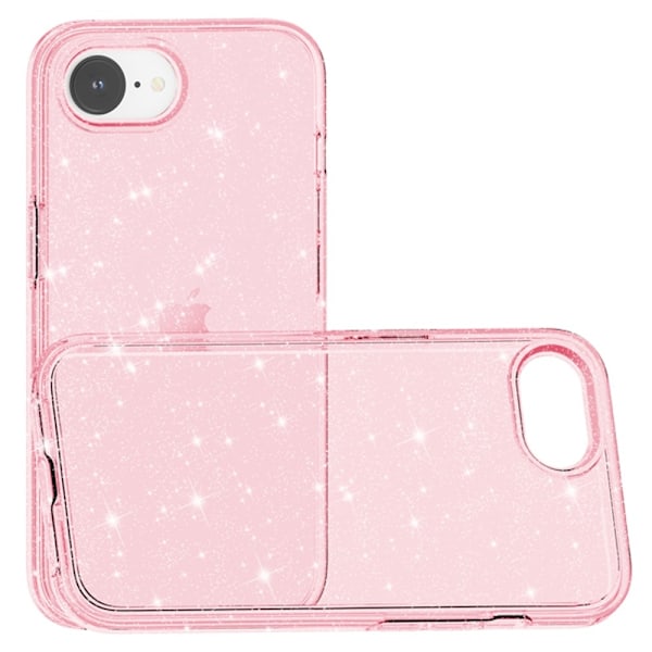 iPhone 16e Skal Glitter Shockproof Rosa