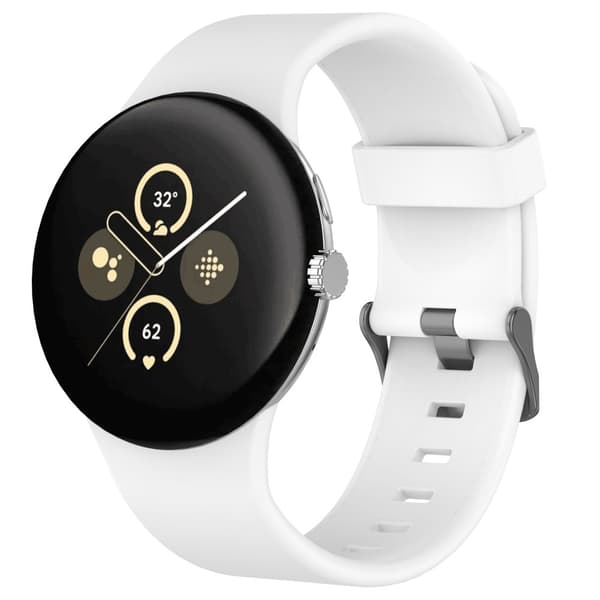 Google Pixel Watch 4 / 3 45 mm Armband Silikon Vit