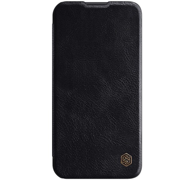iPhone 13 Pro Max - NILLKIN Qin CamShield Läder Fodral - Svart