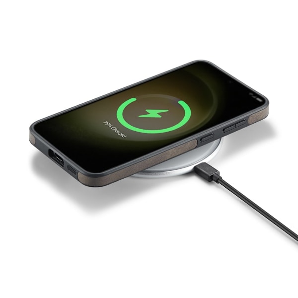 DG.MING Samsung Galaxy S24 Skal Läderbelagt Brun