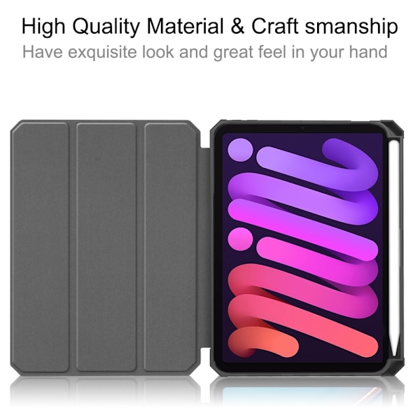 iPad Mini 2024/2021 Fodral Shockproof Tri-Fold Med Pennhållare