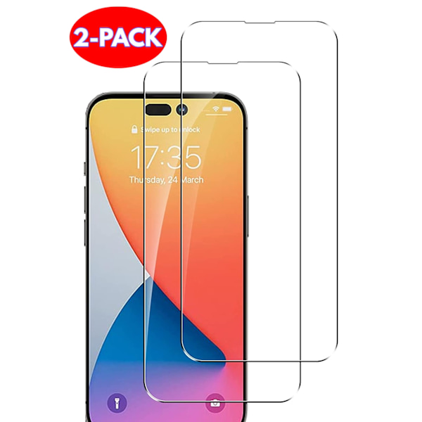 iPhone 14 Pro Skärmskydd i Härdat glas - 2-PACK
