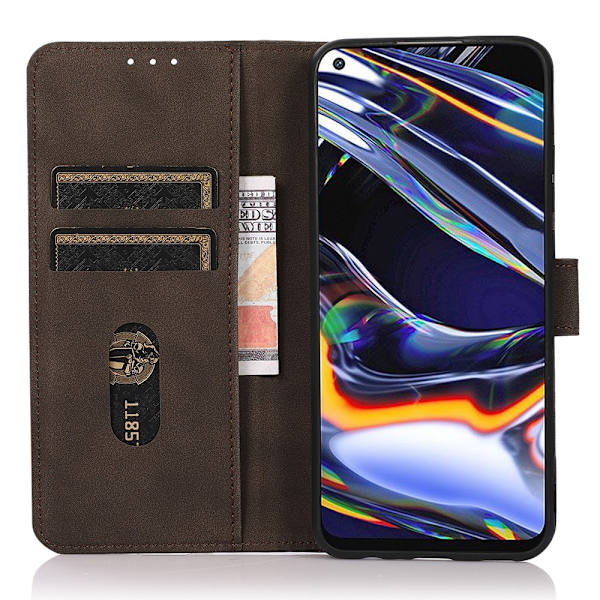 KHAZNEH Xiaomi Redmi Note 14 4G Fodral Retro Läder Brun