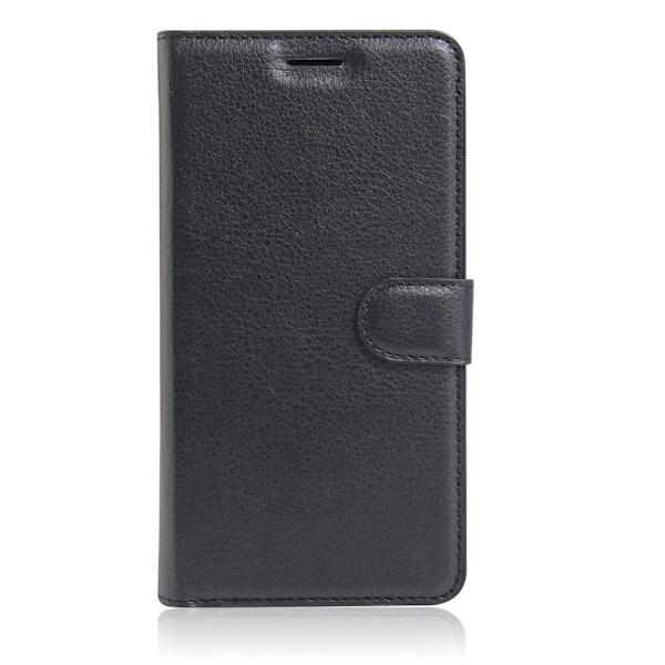 iPhone 7/8 Plus - Litchi Plånboksfodral - Svart Black Svart