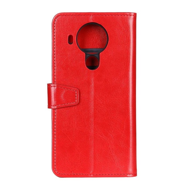 Nokia 5.4 - Crazy Horse Läder Fodral - Röd Red Röd