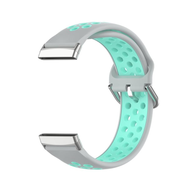 Silikon Träningsarmband Armband Versa 3/Fitbit Sense - Grå/Teal