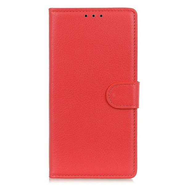 Sony Xperia 5 V Fodral Litchi Läder Röd