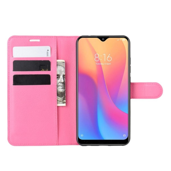 Xiaomi Redmi 8A - Litchi Plånboksfodral - Rosa Rosa