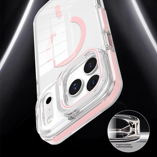 iPhone 17 Pro Max Skal MagSafe Kickstand Transparent / Vit