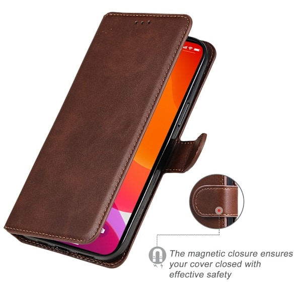iPhone 13 Pro Max Fodral Läder Brun Brun