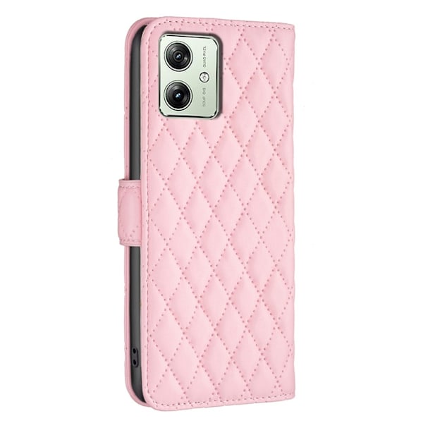 Motorola Moto G54 5G Fodral Diamond Läder Rosa
