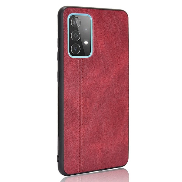Samsung Galaxy A52 / A52s - Läderbelagt Hybrid Skal - Röd Red Röd