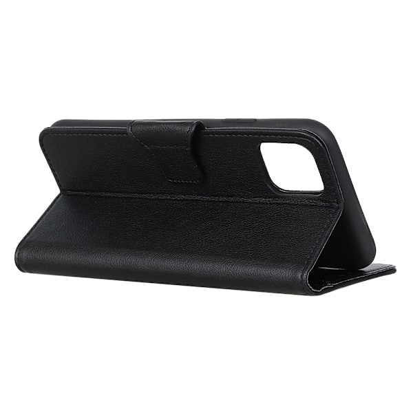 iPhone 12 Pro Max - Litchi Fodral - Svart Black Svart