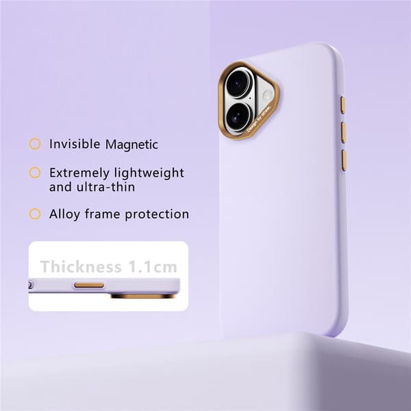 ABEEL iPhone 17 / 18 Skal MagSafe Silikon PC Lilac Lila