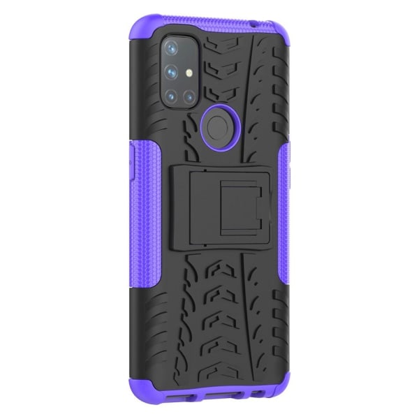 OnePlus Nord N10 5G - Ultimata Stöttåliga Skalet med Stöd - Lila Purple Lila