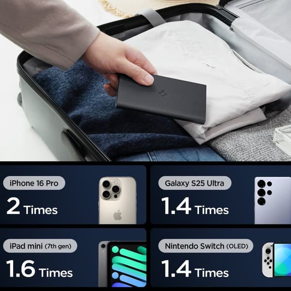 Spigen 10000 mAh 22.5W Powerbank Essential Svart