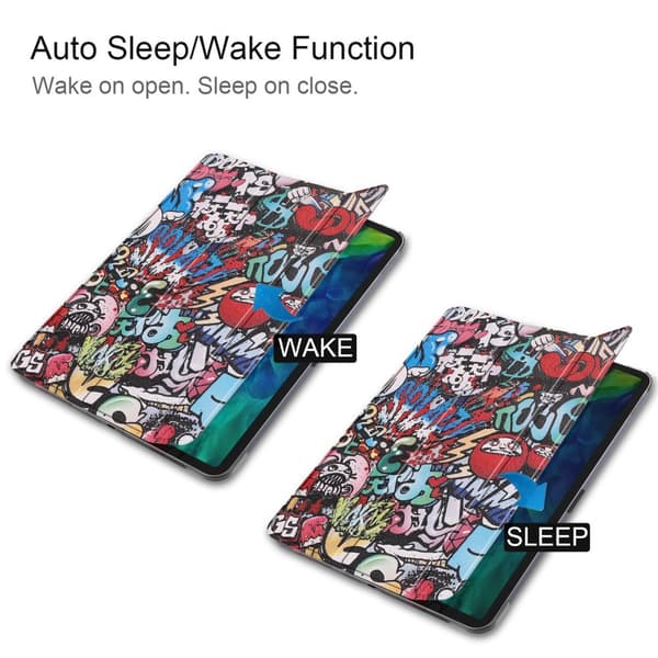 iPad Air 2026-2020 / Pro 11 Fodral Tri-Fold Graffiti
