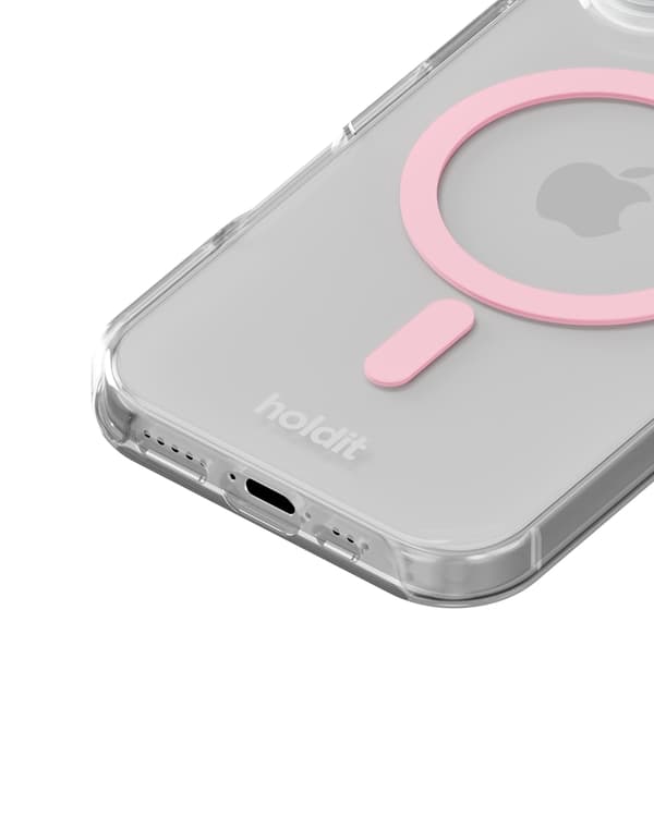 holdit iPhone 17 MagSafe Mobilskal Pink/Transparent