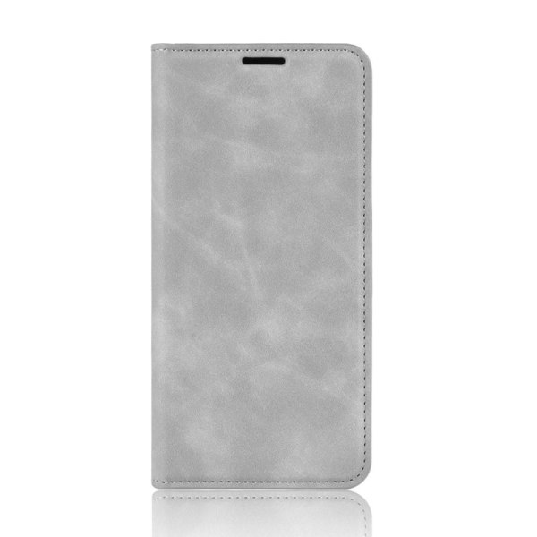 Samsung Galaxy S20 FE - Silkeslent Läderfodral - Grå Grey Grå