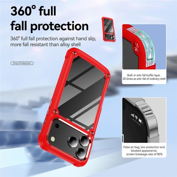 iPhone 17 Pro Max Skal Xtreme Shockproof Hybrid Röd