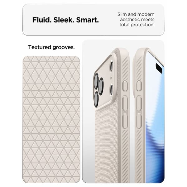 Spigen iPhone 18 Pro / 17 Pro Skal Liquid Air Titanium