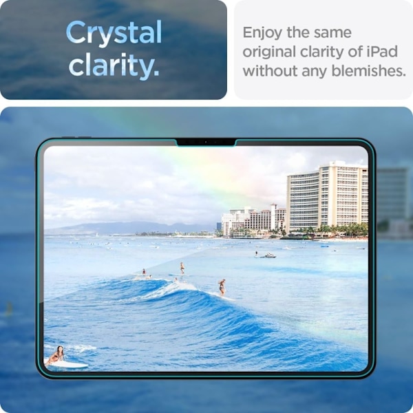 Spigen iPad Pro 11 2024 Skärmskydd "Ez Fit" Glas.tR Transparent