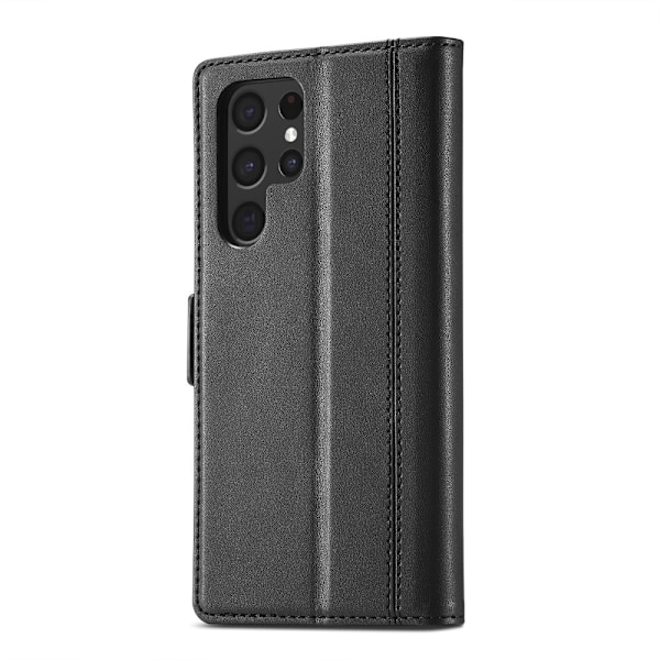 LC.IMEEKE Samsung Galaxy S22 Ultra Fodral Läder Svart