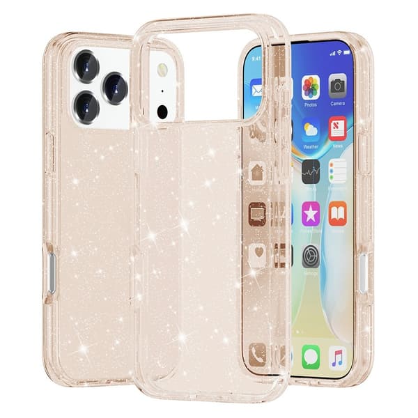 iPhone 17 Pro Max/18 Pro Max Skal Glitter Guld
