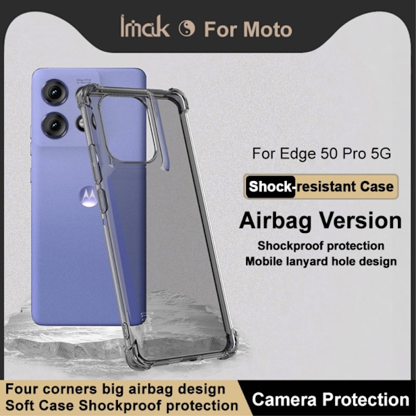 IMAK Motorola Edge 50 Pro 5G TPU Skal Tonad Svart