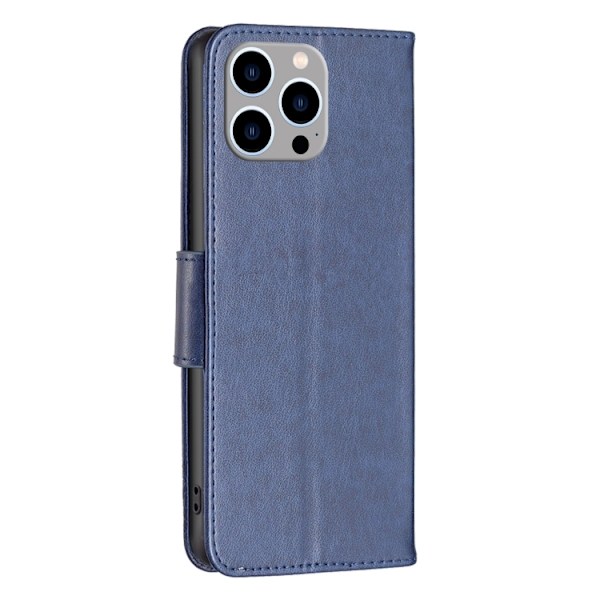 iPhone 15 Pro Max Fodral Med Fjäril Tryck Blå