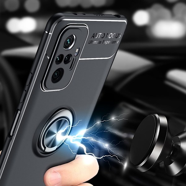 Xiaomi Redmi Note 10 Pro - Ring Skal - Blå Blå