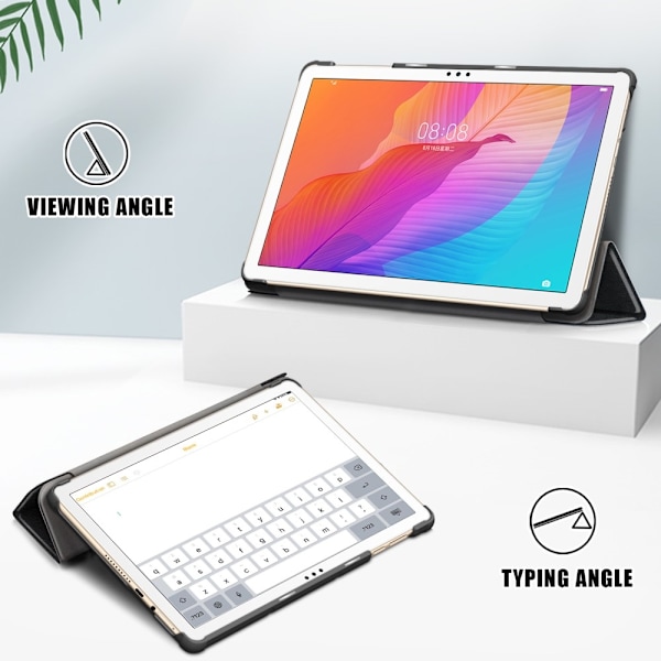 Huawei MatePad T 10 / T 10s - Tri-Fold Fodral - Svart Black Svart
