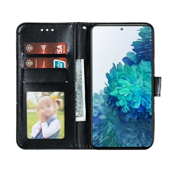 Samsung Galaxy S20 FE - Mandala Läder Fodral - Svart Black Svart