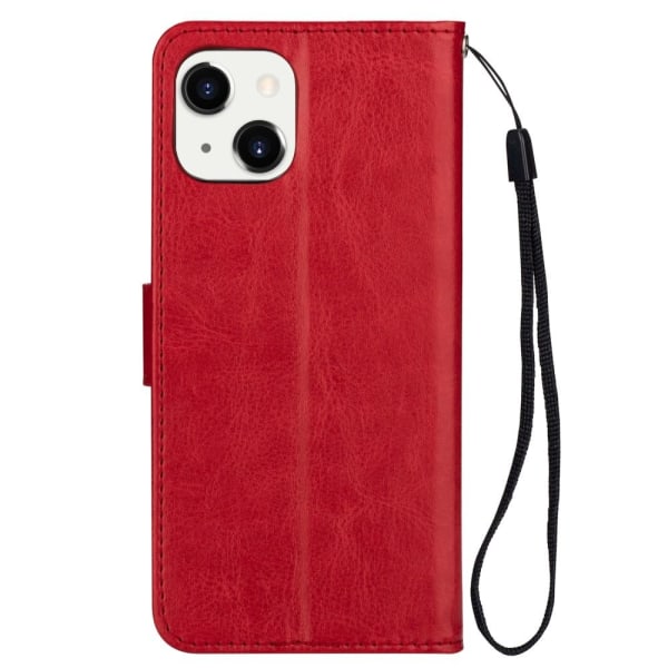 iPhone 13 - Crazy Horse Läder Fodral - Röd