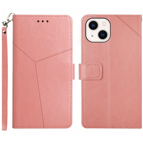 iPhone 15 Fodral Y-Line Läder Roséguld