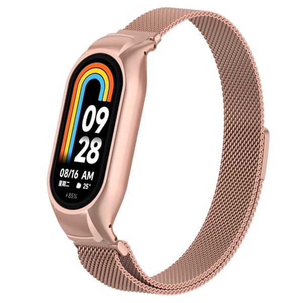 Xiaomi Smart Band 9/8 Armband Milanese Loop Metall Roséguld