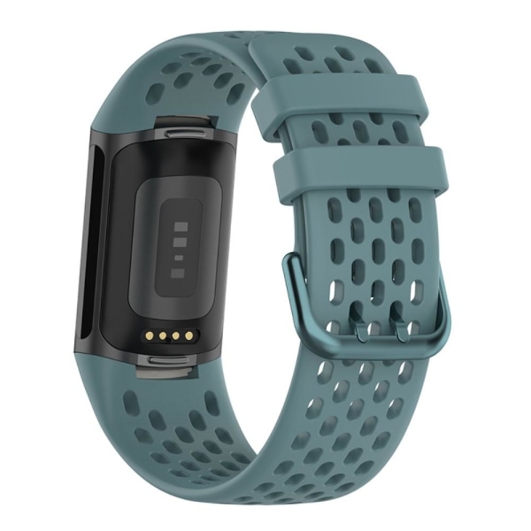 Fitbit Charge 6 / 5 Armband Silikon Ihåligt Blå