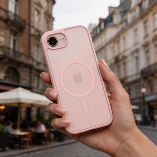 Tech-Protect iPhone 17e / 16e Skal MagSafe BasicMag Matte Soft Pink